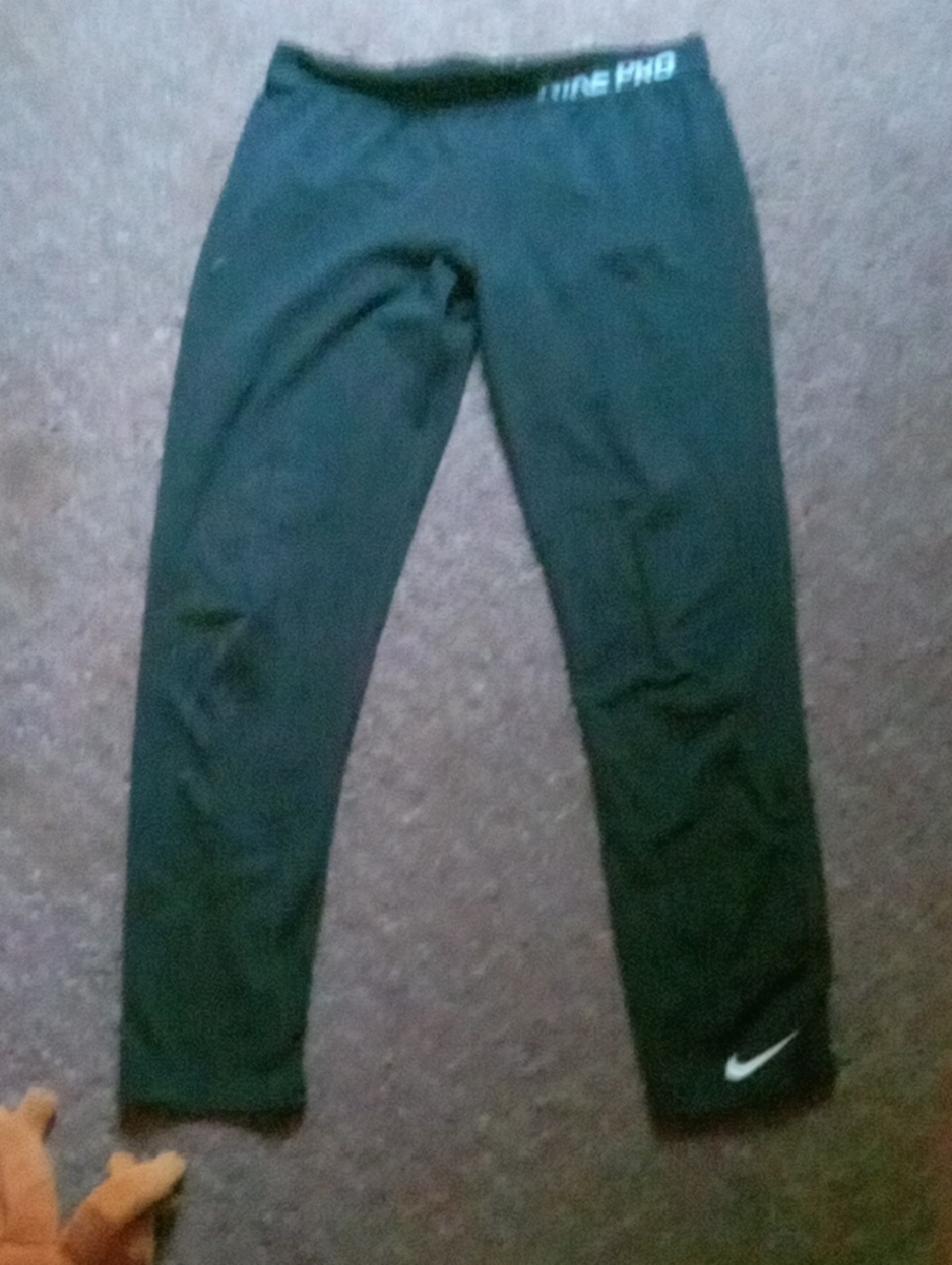 Nike Black Compression Leggings with White Swoosh